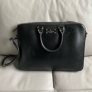 Kate Spade Wellesley Black Leather Laptop Bag
